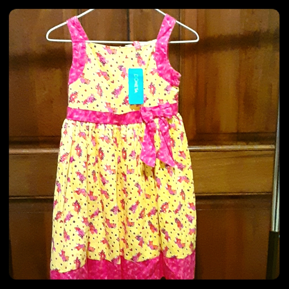 Donita vivid yellow flower dress